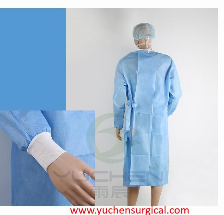 PP Spunbond/SMS/PPE Non Woven Disposable Surgical Gown