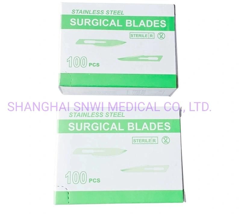 Disposable Medical Sterile Stainless Steel Carbon Steel Surgical Scalpel Blade Used in Hospital