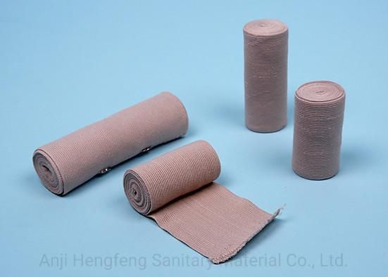 4.5m Medical Skin Color High Compressed Elastic Bandage Rubber Elastic Bandage with ISO Approved