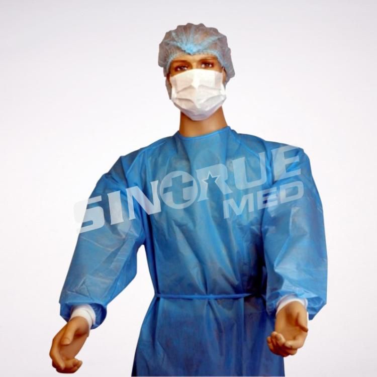 Medical Non-Woven PP PE Disposable Uniform Isolation Gown