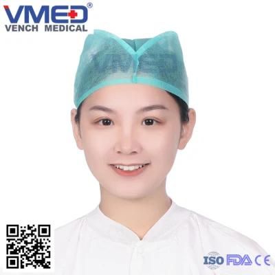 Disposable Machine-Made Spp Non-Woven Green Surgical Cap