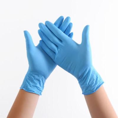 Wholesale Disposable Blue Medical Nitrile Gloves