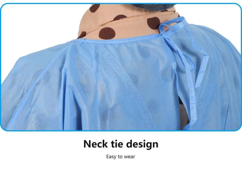 Disposable Isolation Gown Polypropylene Gown with Knit Cuff Long Sleeve