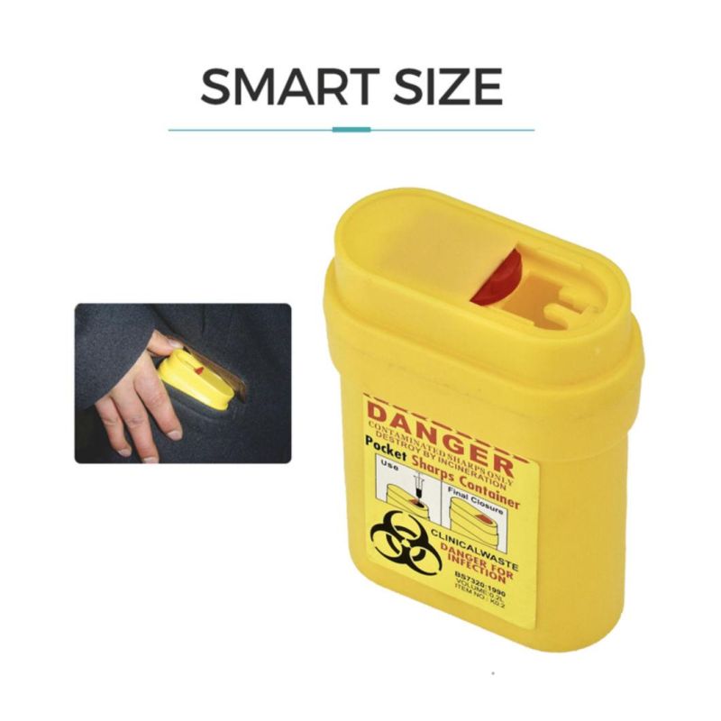 2 Gal Hospital CE Certificate Sharps Disposal Container Medical Safety Box for Syringe, Needle
