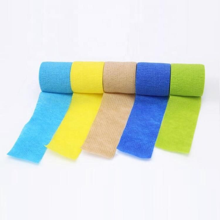 Amazon Top Seller Medical First Aid Nonwoven Cohesive Elastic Bandage with Natural Rubber