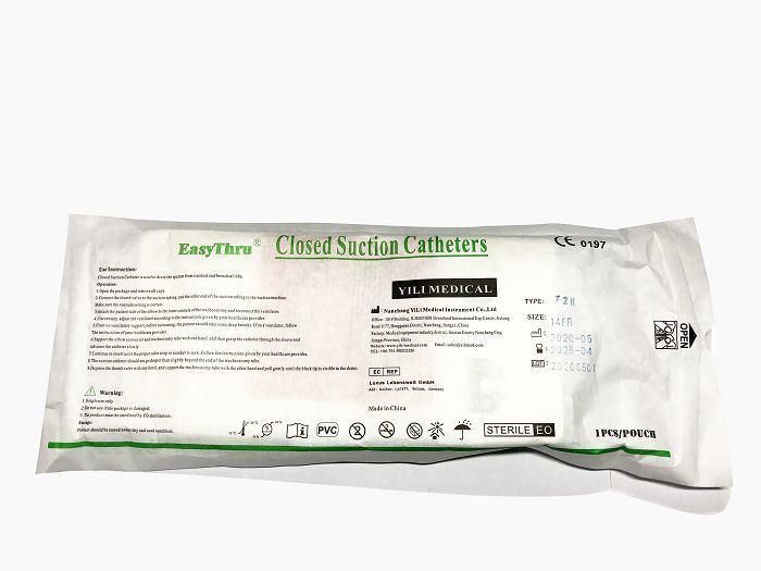 Medical High Quality PVC Closed Suction Catheter 14 Fr