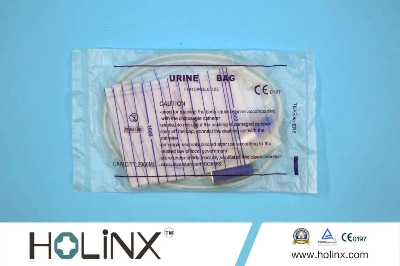 Disposable Urine Bag with T Valve for Adults