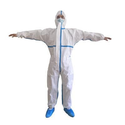 Guardwear China Supplier V&ecirc; Tements De Protection M&eacute; Dicale En14126 CE Verified Disposable Hazmat PPE Suit