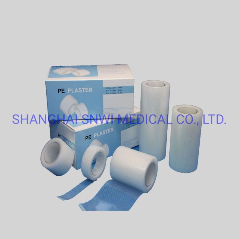 High Quantity Disposable Surgical Adhesive Transpore Plastic Tape Waterproof Medical PE Tape with or Withur Cutter