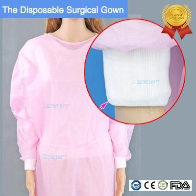 Light Blue Disposable Reinforced Isolation Gown