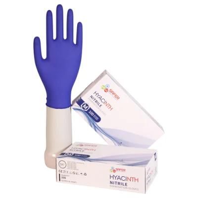 Disposable Medical Examination Cobalt Blue Nitrile Gloves Powder Free Latex Free