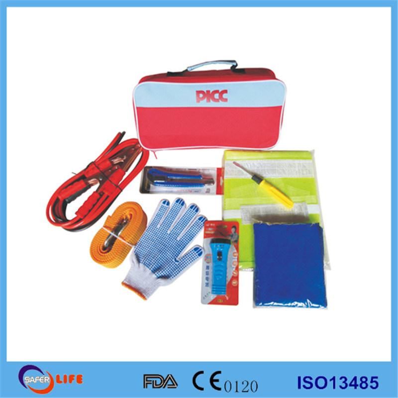 Highway Car Resuce Kit Light Reflective Vest Medicine Pack with Folding Triangle Card