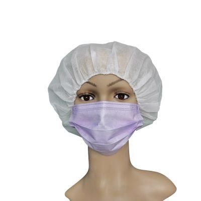 Bfe99 Anti-Bacterial Disposable Purple Mask with Elastic Earloop 17.5*9.5cm Medical Color Masks