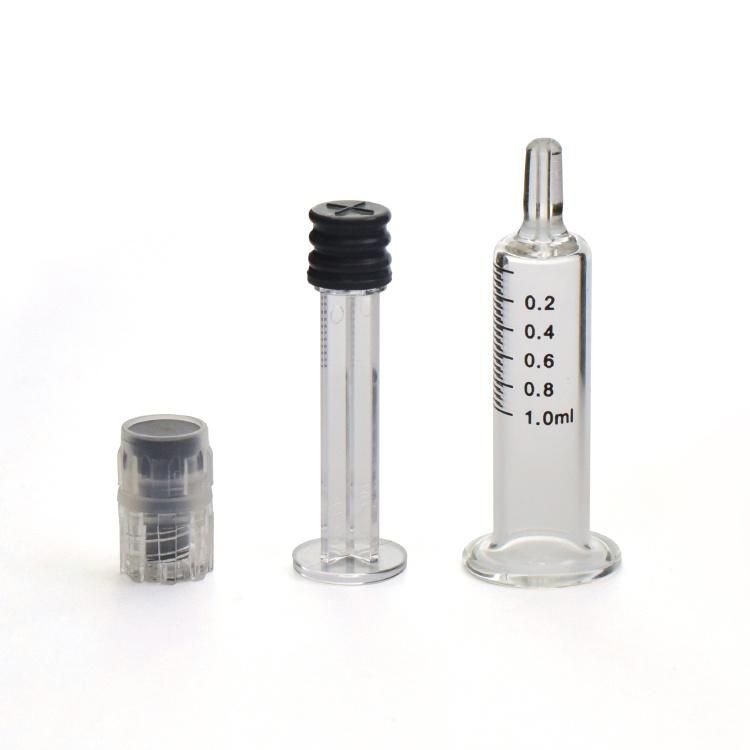 Borosilicate Glass 1ml 2.25ml 3ml 5ml Medical Glass Syringe with Luer Lock Tip Cap Injection Oil Disposable Scale Lines