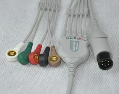 One-Piece Patient Monitor Cable 5 Leads ECG Cable