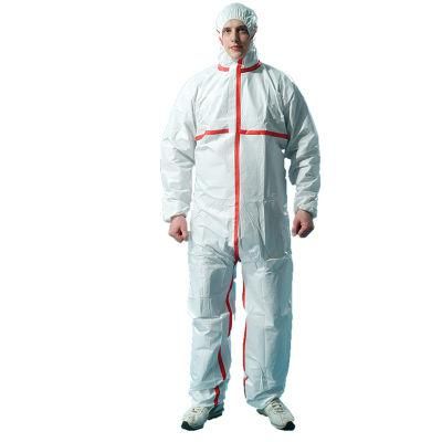 Cat III Type4b Medical Suit Taped Disposable Microporous Coverall