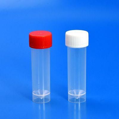 Laboratory Consumable Disposable Plastic Sterile Urine Cup Urine Container 30ml with Screw Cap Calibration Label