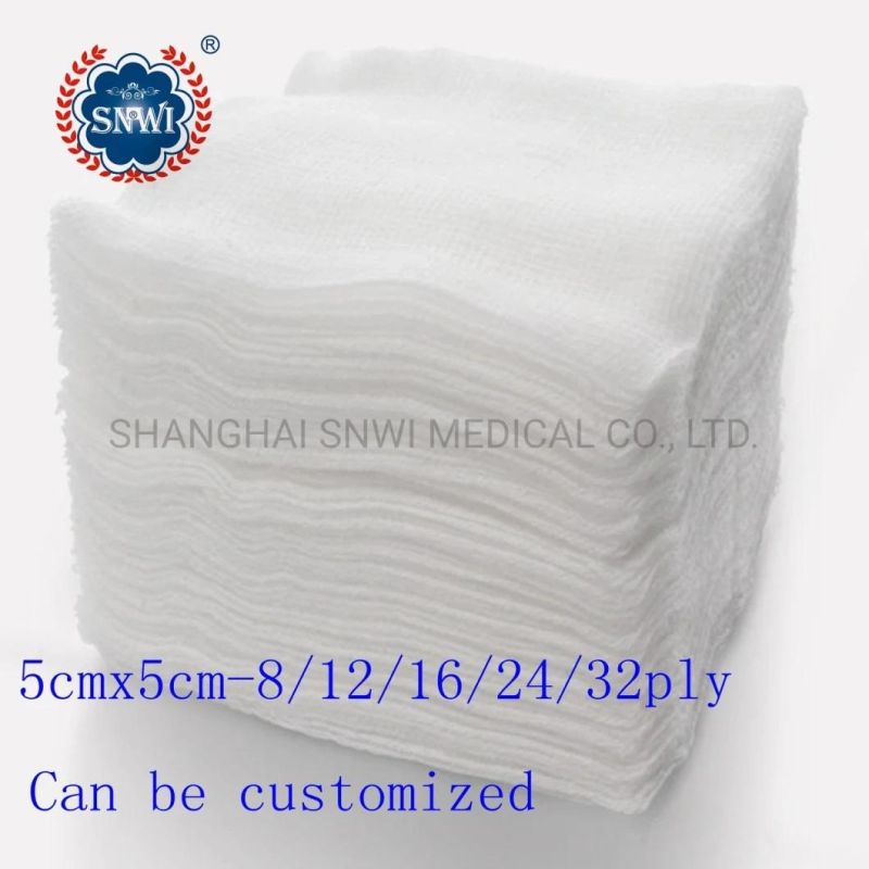 Medical Disposable Hospital Hemostatic 100% Cotton Absorbent Sterile Gauze Swabs