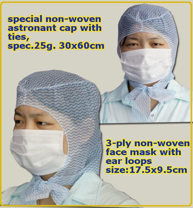 Medical Disposable PP Nonwoven Bouffant Cap Astronaut Hood Cover