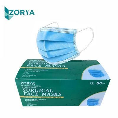 Full Test Report Mask Great Fit Disposable 3 Ply Extra Soft SMS High Permeability Anti Bacteria High-Quality Type I/II/Iir Face Mask