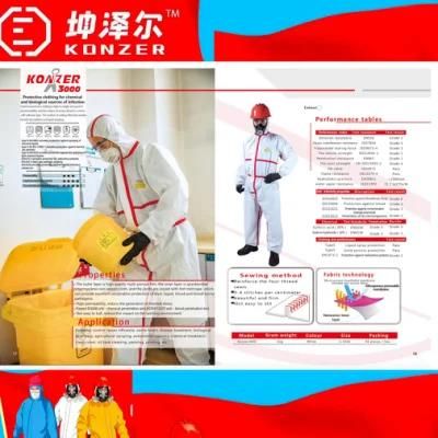 Dustproof Chemical Proof Antistatic Anti-Virus Disposable Coverall Suits Heat Sealed Taped Coverall