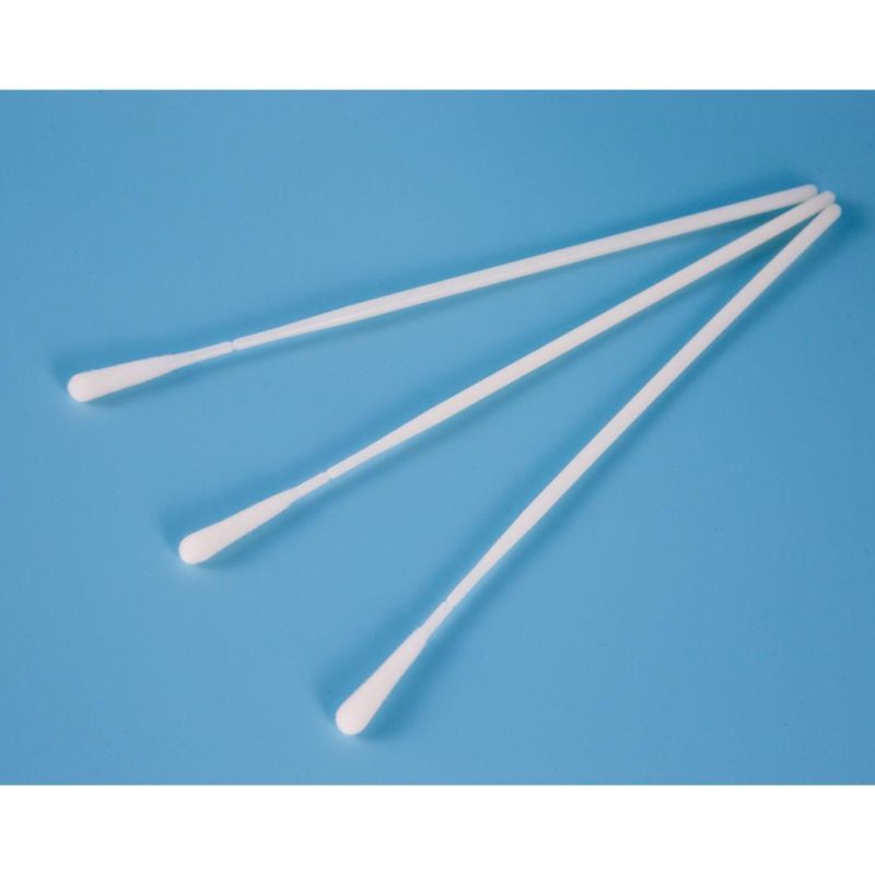 Disposable Throat/Oral Sampler Collection Nasal Swab Nasopharyngeal Sterile Nylon Flocked Swab for Medical Rapid Diagnostic Test