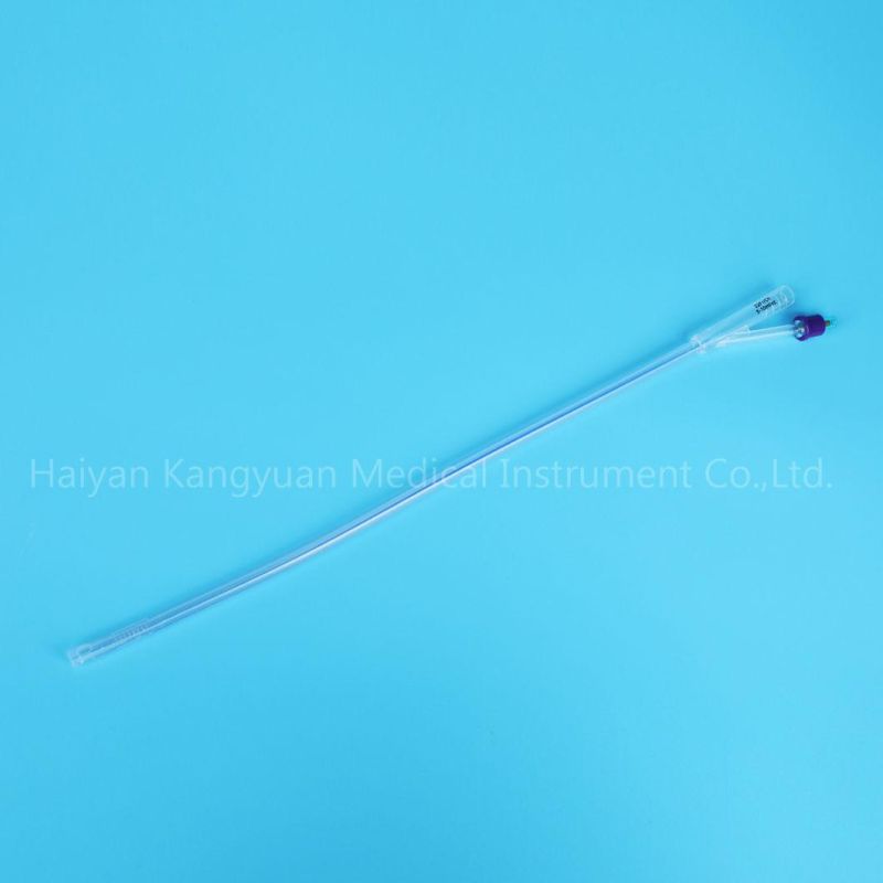 2 Way with Unibal Integral Balloon Technology Transparent Silicone Foley Catheter Integrated Flat Balloon Open Tipped Suprapubic Use Catheter