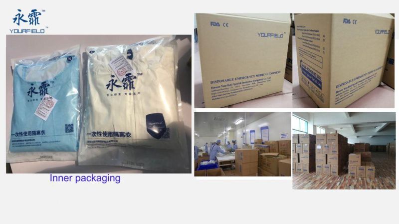 Wholesale Non-Woven Disposable Isolation Gown Split Suit Protection Clothing