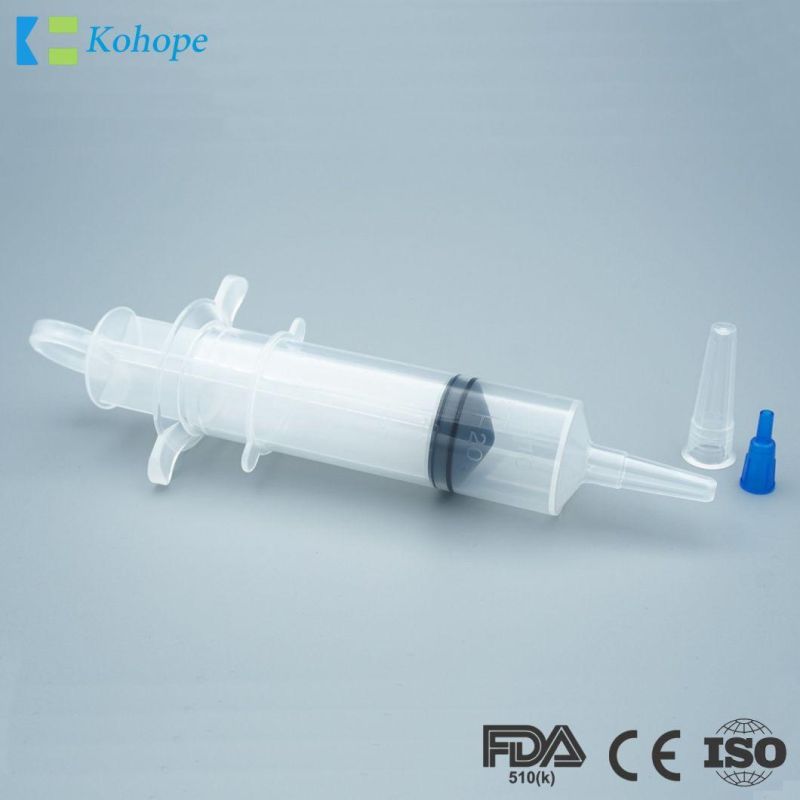 Disposable Medical Instrument Transparent 100ml PP Irrigation Syringe