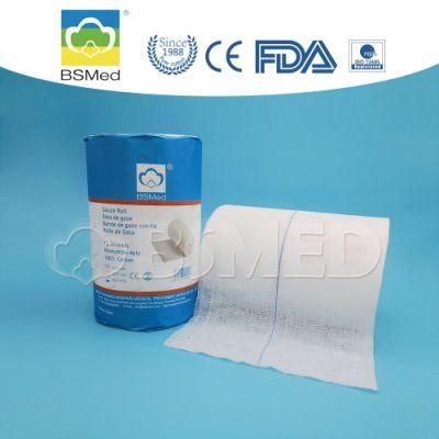 High Absorbent Srugical Dressing 100% Cotton Medical Supply Gauze Roll X-ray Detectable