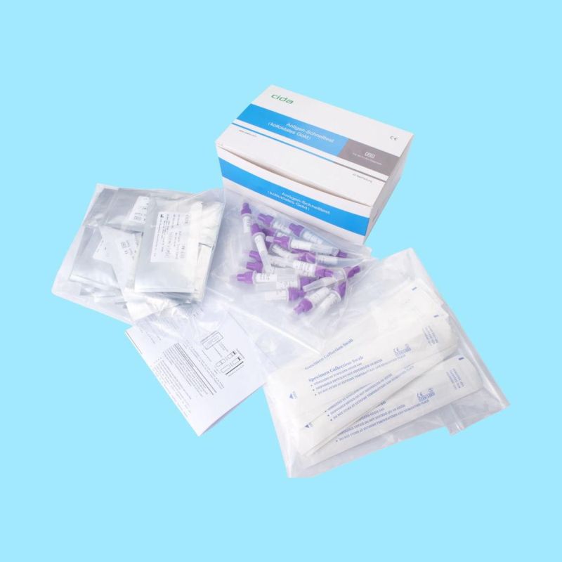 CE Certificate Approved Antigen Rapid Diagnostic Test Kit for Virus Detection with Nylon Flocked Swab