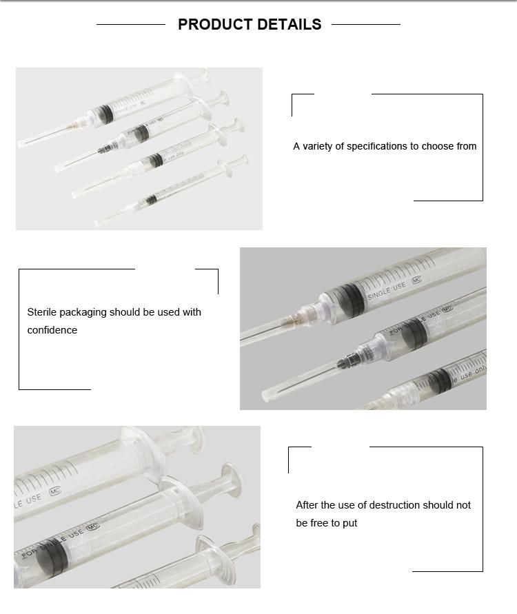 CE Certified Disposable Medical Syringe with Wholesale Price