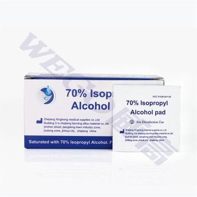 Whosale Factory Medical 70% Alcohol Prep Pad for Hospital