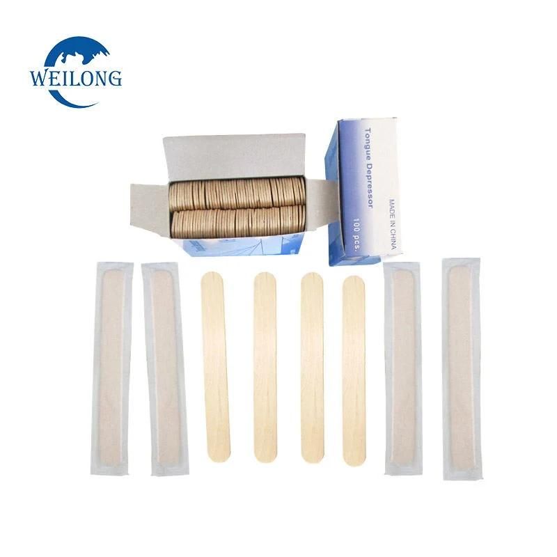 Natural Disposable Individually Sterile Package Tongue Depressor