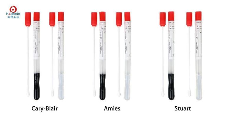 Medium Capability Sterile Sample Specimen Collection Stuart Transport Medium Viscose Swab