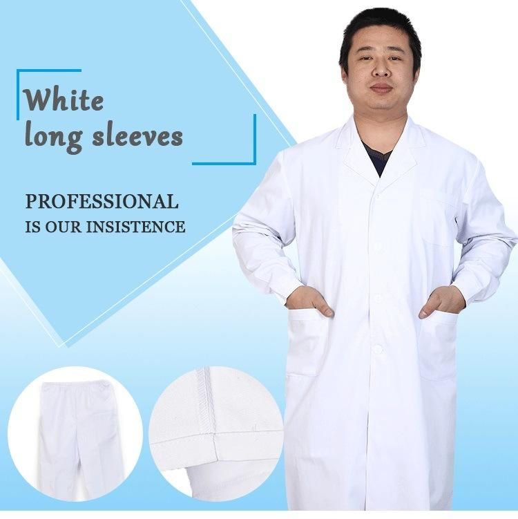 Free Sampletraditional Cotton White Doctor′ S Uniform Lab Coat Healthcare Coat