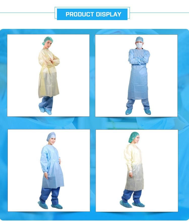 Disposable Non-Woven Isolation Gown Yellow Visitor Gown