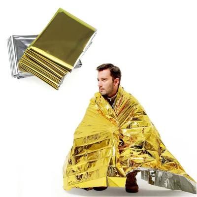 Emergency Mylar Thermal Blankets Gold Foil Space Blanket Designed for Outdoors, Survival, First Aid