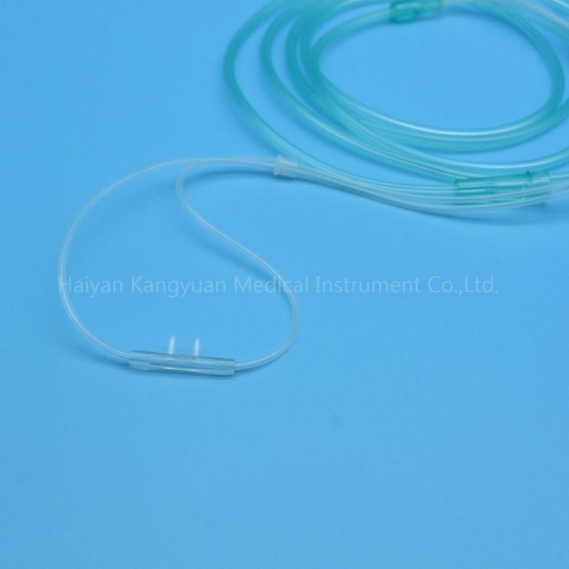 Medical Oxygen Nasal Cannula PVC Transparent Tube Medical Supply Soft Tip Oxygen Cannula Curved Prong Disposable