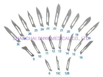 Disposable Medical Sterile Stainless Steel Carbon Steel Surgical Scalpel Blade Used in Hospital