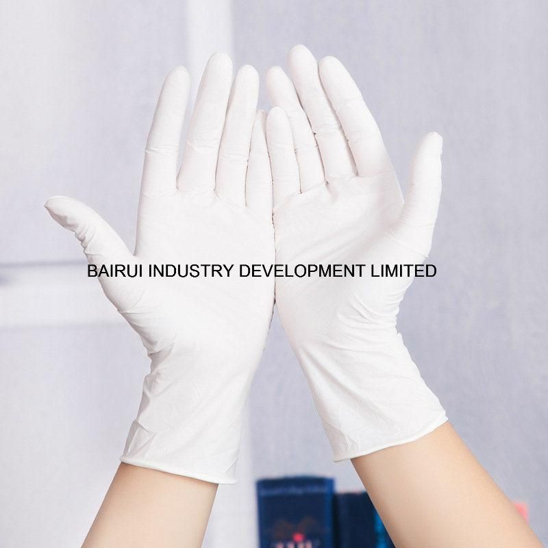 White Disposable Nitrile Rubber Gloves Medical White Oil Resistant Gloves