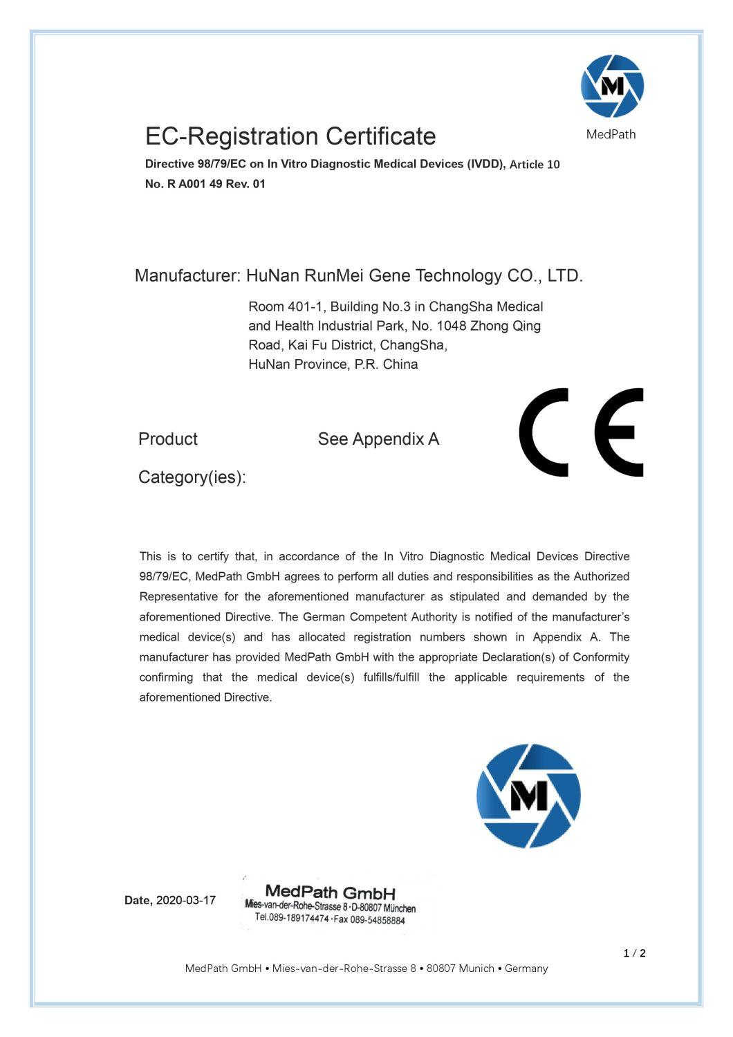 Disposable Factory Virus Transport Medium Test Kit Sampling Collection Tube