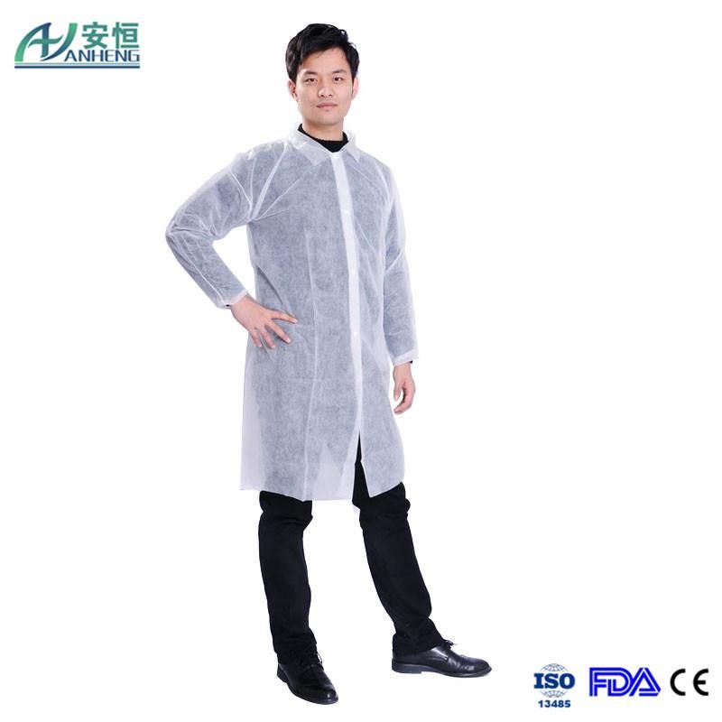 Nonwoven Long Sleeve Disposable Lab Coat Factory Needed