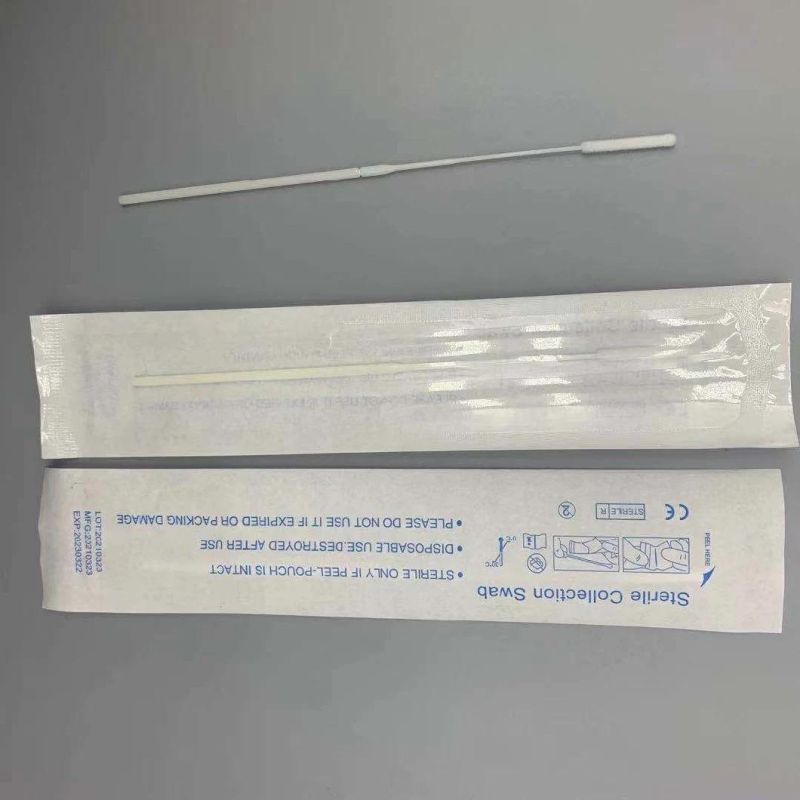 Medical Sterile Nasal Flocked Swabs Nasopharyngeal Collection Nasal Swab