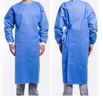 Disposable Sterile 45GSM SMS Non Woven Fabric Medical Standard Surgical Gown for Hospital