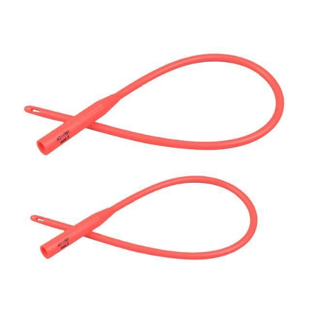 Sterile Red Latex Urethral Catheter for Single Use