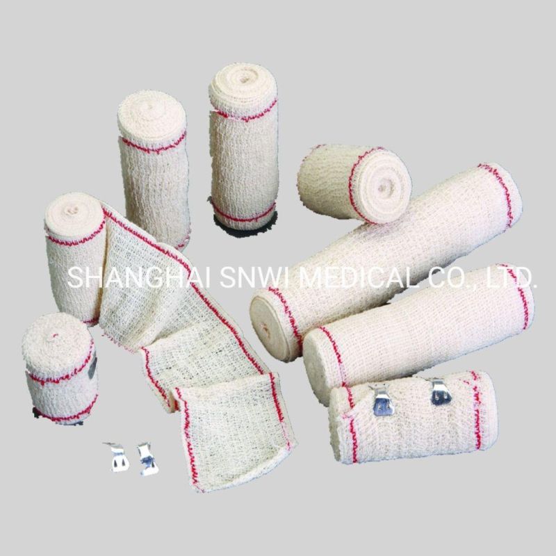 Disposable Medical Supply 100% Cotton Elastic Crepe Bandage Used in Hospital