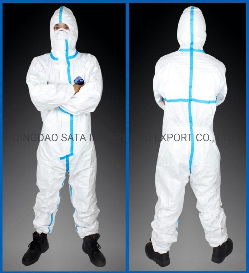 Stock High Quality Disposable Medical Coverall Protection Suit Medical Protective Clothing