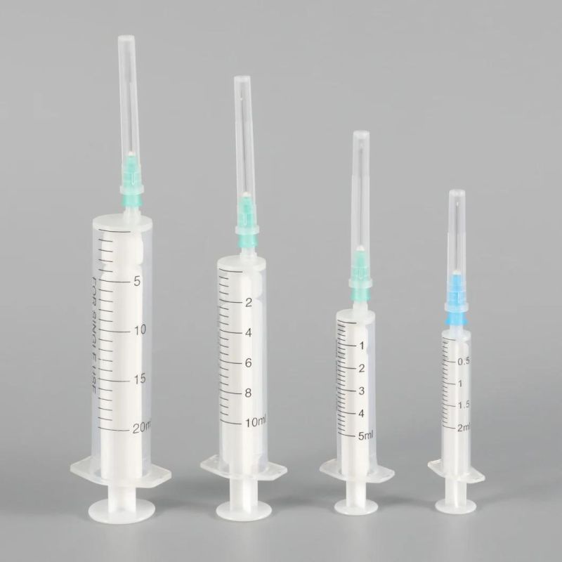 Plastic Disposable Syringe for Single Use with All Sizes Medical Syringes