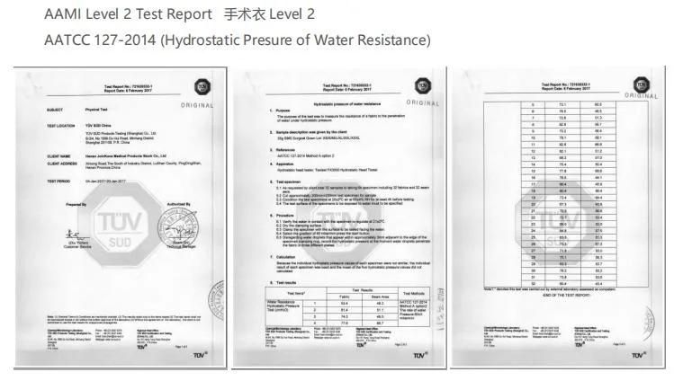 Disposable Nonwoven Waterproof Sterile Fabric Reinforced Level 3 47g SMS Anti Static Surgical Gown for Hospital Use